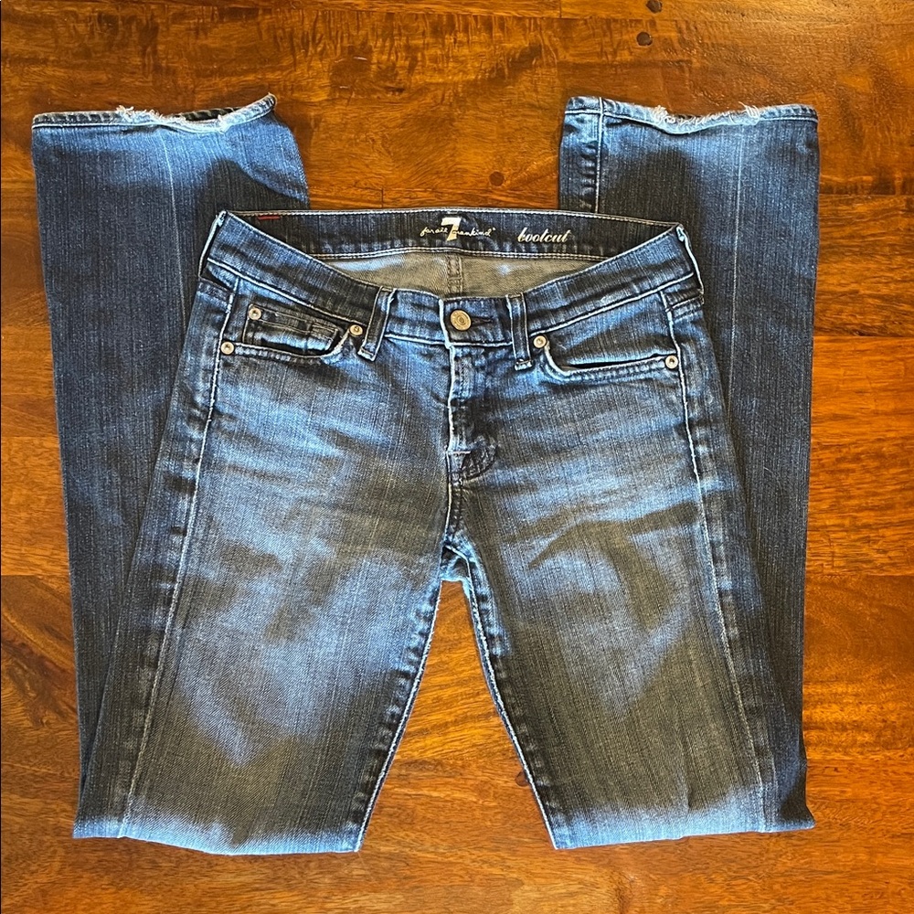 7 For All Mankind Blue Bootcut Jeans